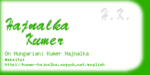 hajnalka kumer business card